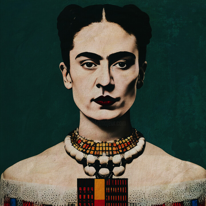 Peinture intitulée "Frida Kahlo class p…" par Jan Keteleer, Œuvre d'art originale, Peinture numérique