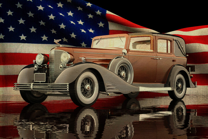 Digital Arts titled "Cadillac V16 Town C…" by Jan Keteleer, Original Artwork, 3D Modeling