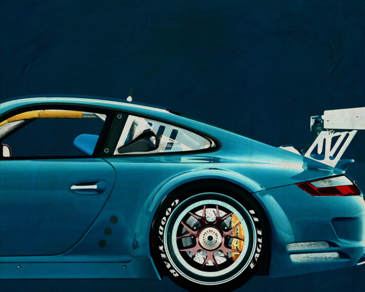 Digital Arts titled "Porsche GT3 RS Cup…" by Jan Keteleer, Original Artwork, Digital Painting