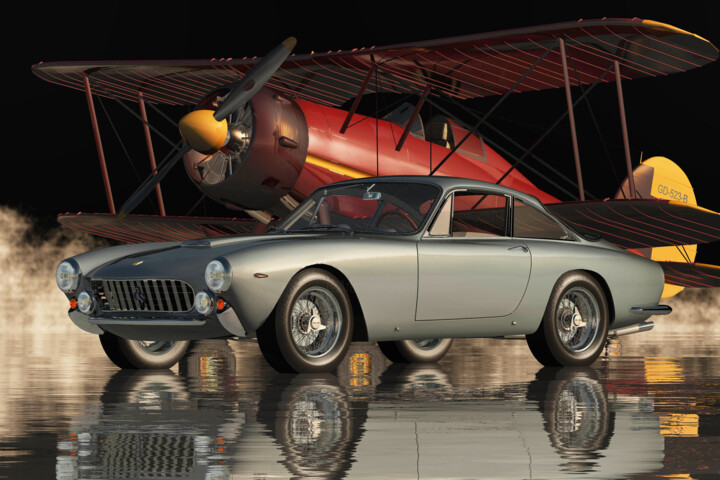 Arts numériques intitulée "My Ferrari 250GT Lu…" par Jan Keteleer, Œuvre d'art originale, Modélisation 3D