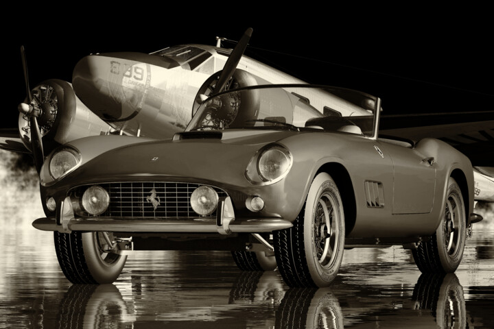 Arts numériques intitulée "Ferrari 250GT Spyde…" par Jan Keteleer, Œuvre d'art originale, Modélisation 3D