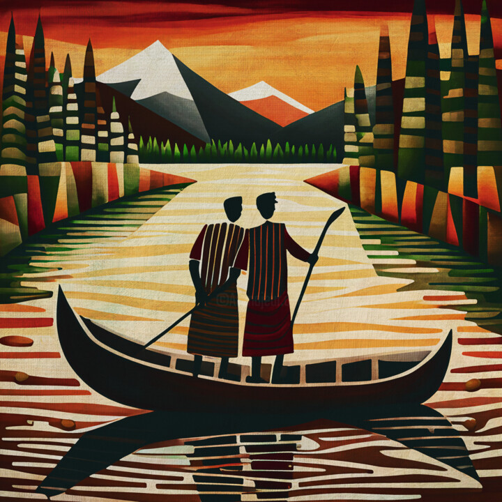 Peinture intitulée "Fishermen must choo…" par Jan Keteleer, Œuvre d'art originale, Acrylique