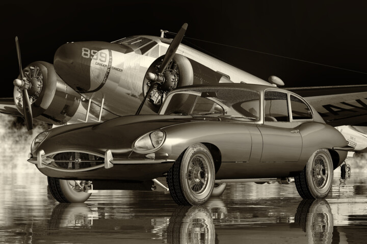 Arts numériques intitulée "The 1960's Jaguar E…" par Jan Keteleer, Œuvre d'art originale, Modélisation 3D