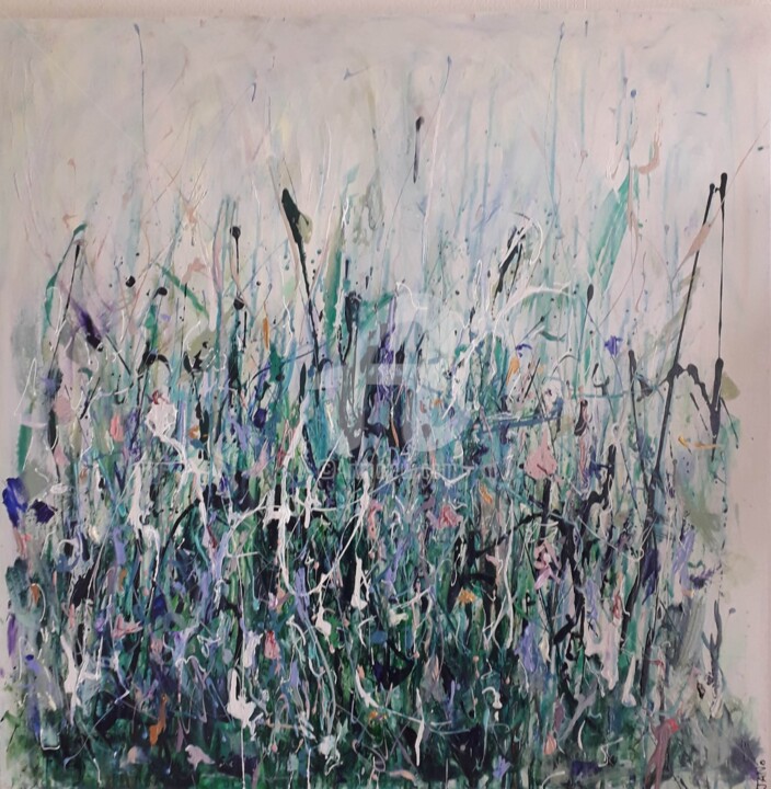 Картина под названием "Grasse" - Jan O'Sullivan, Подлинное произведение искусства, Акрил Установлен на Деревянная рама для н…