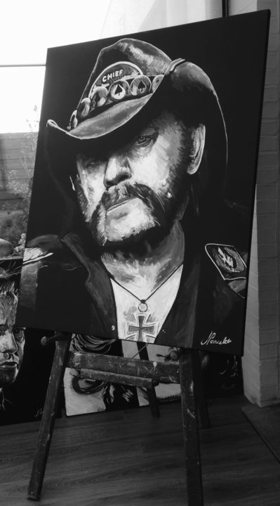 Картина под названием "Lemmy Kilmister" - Jan Poncelet, Подлинное произведение искусства, Акрил