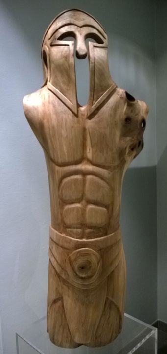 雕塑 标题为“SPARTACUS” 由Jan Van Braekel, 原创艺术品, 木