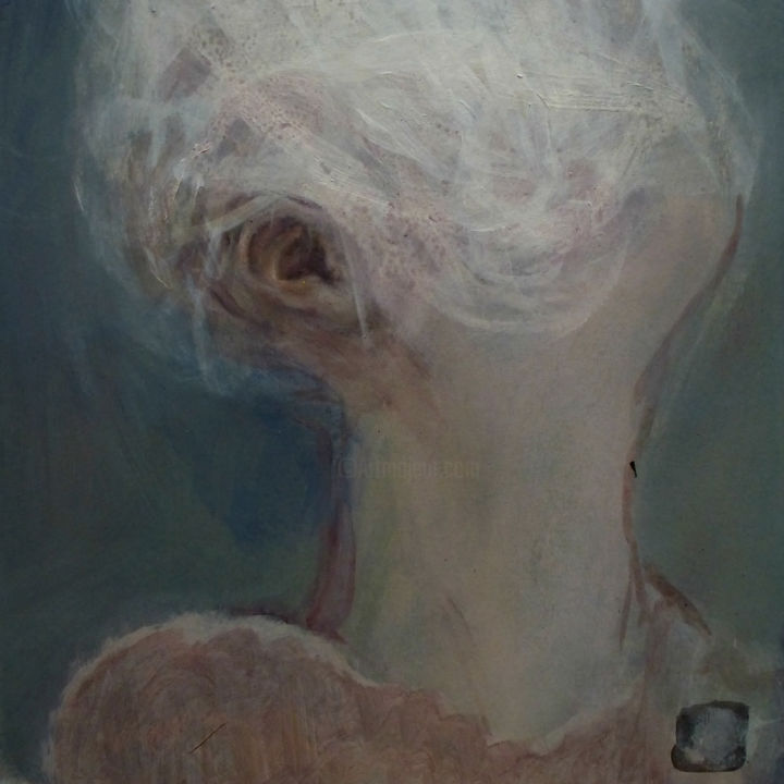 Painting titled "Without title" by Jana Ficová, Original Artwork, Acrylic