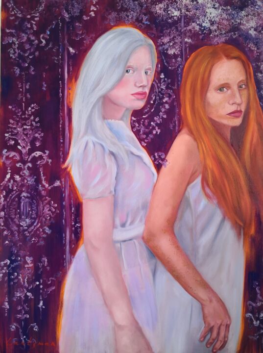 Painting titled "The others" by Jane Lantsman, Original Artwork, Oil