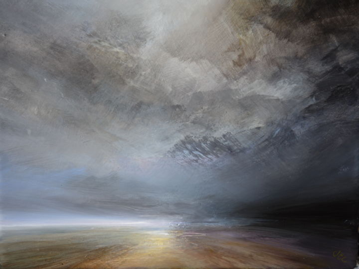 Pintura intitulada "Storm Clearing" por Jane Elizabeth Cullum, Obras de arte originais, Acrílico
