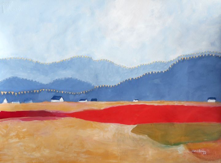 Peinture intitulée "Skagit Valley Abstr…" par Janel Bragg, Œuvre d'art originale, Autre