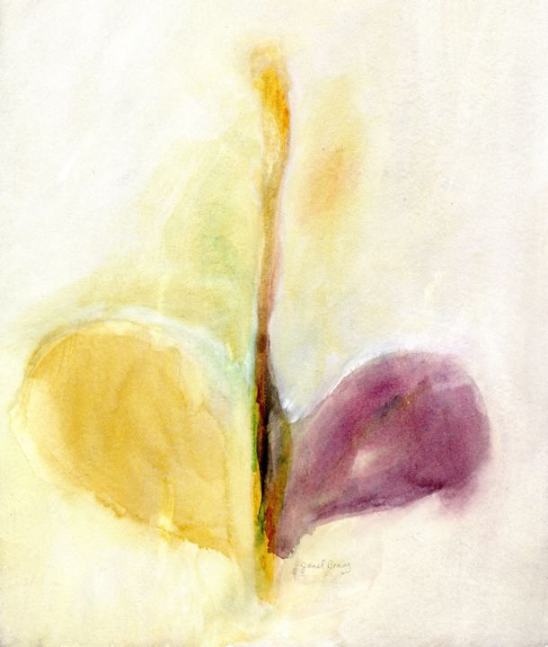 Painting titled "Abstract in Coming…" by Janel Bragg, Original Artwork, Watercolor