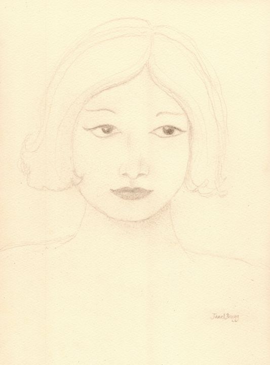 Drawing titled "Anna" by Janel Bragg, Original Artwork, Pencil