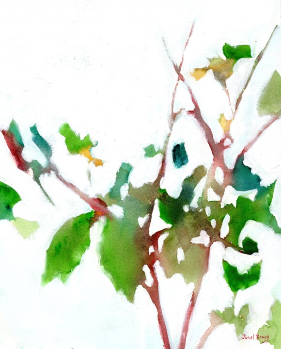 Картина под названием "Botanical from the…" - Janel Bragg, Подлинное произведение искусства, Акварель