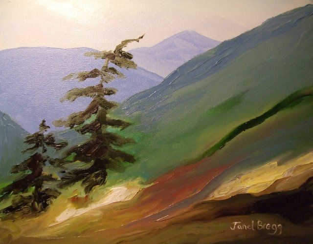 Painting titled "Cascade Foothills I…" by Janel Bragg, Original Artwork