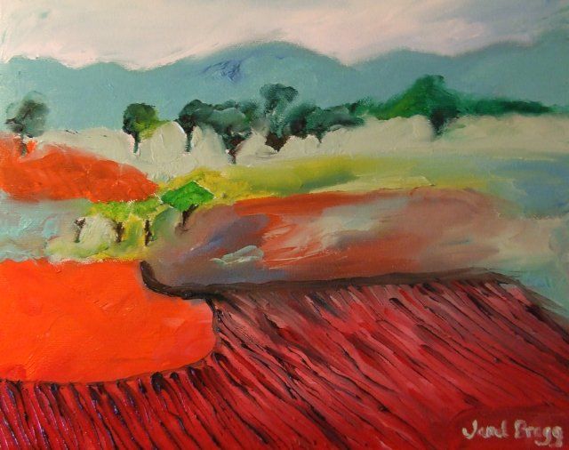 Malarstwo zatytułowany „Napa Valley” autorstwa Janel Bragg, Oryginalna praca, Olej