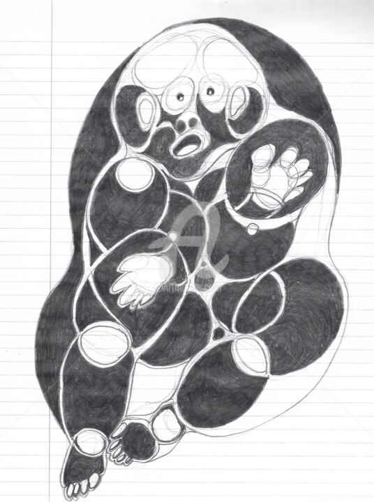 Drawing titled "Matri-Ciel" by Janemi Lee-Grolier, Original Artwork, Pencil