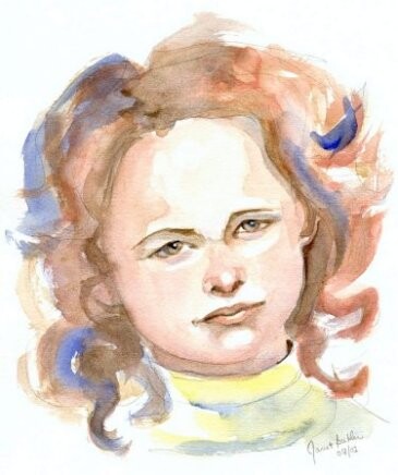 Malarstwo zatytułowany „Little Irish Redhead” autorstwa Janet Butler, Oryginalna praca