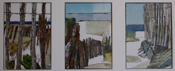 Painting titled "The Beach, Sérignan" by Janet Daldy, Original Artwork