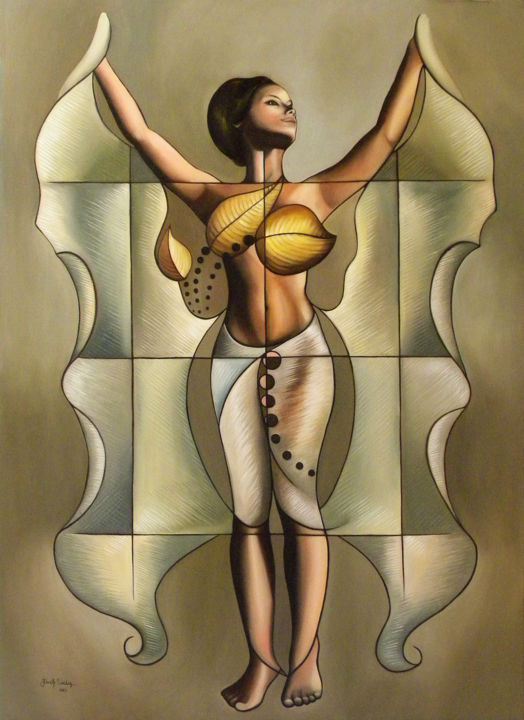 Painting titled "Alfa" by Janeth Valdez, Original Artwork