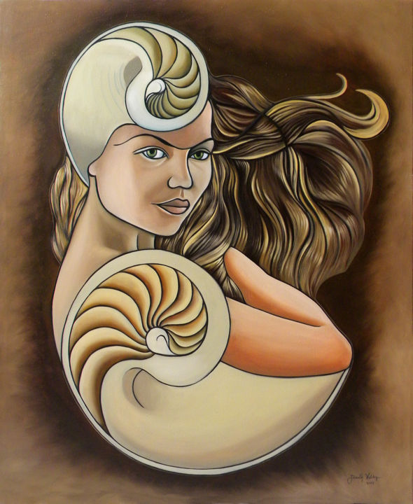 Painting titled "caracola.jpg" by Janeth Valdez, Original Artwork, Other