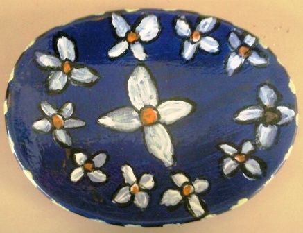 Scultura intitolato "Bush Flowers" da Janey (Aka Jaey) Briscoe Apetyan, Opera d'arte originale, Ceramica