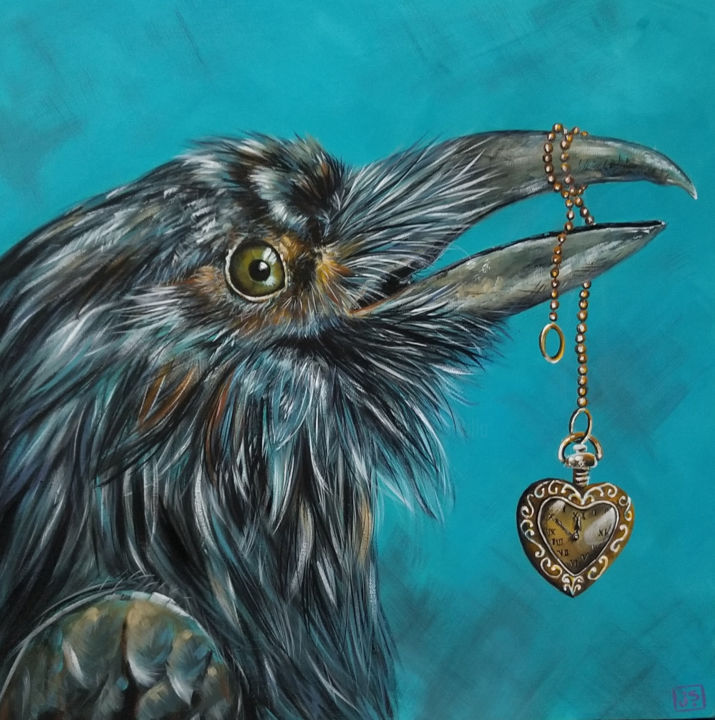 Painting titled "Ten to Midnight" by Janice Serilla, Original Art, Acrylic