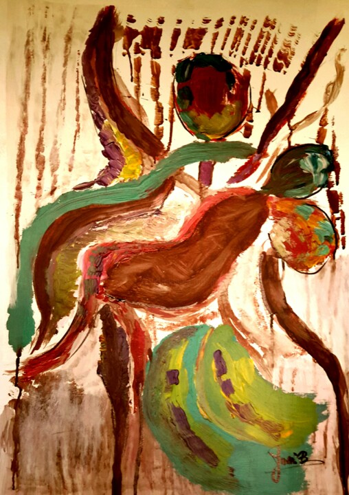 Painting titled "Elle danse" by Janie B., Original Artwork, Acrylic