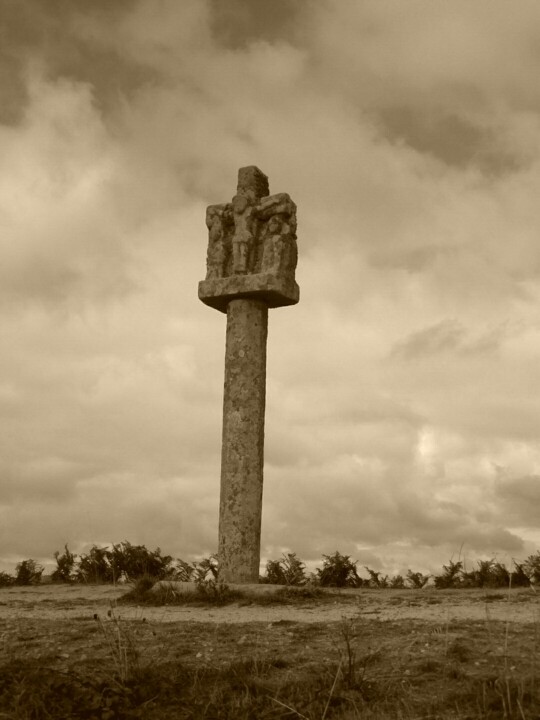 Fotografia intitulada "Croix bretonne/St-M…" por Janie B., Obras de arte originais