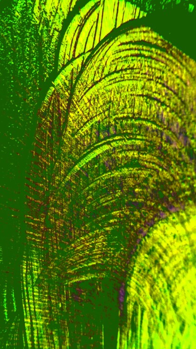 Photography titled "Abstraction verte.…" by Janie B., Original Artwork, Digital Photography