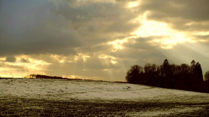 Fotografia zatytułowany „Paysage enneigé.…” autorstwa Janie B., Oryginalna praca