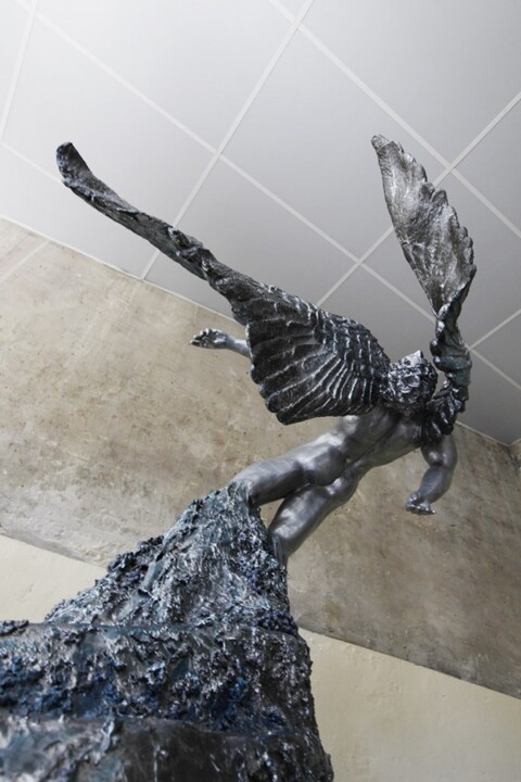 Sculpture intitulée "LA PART DES ANGES (…" par Janine Margalef Piñol, Œuvre d'art originale, Résine