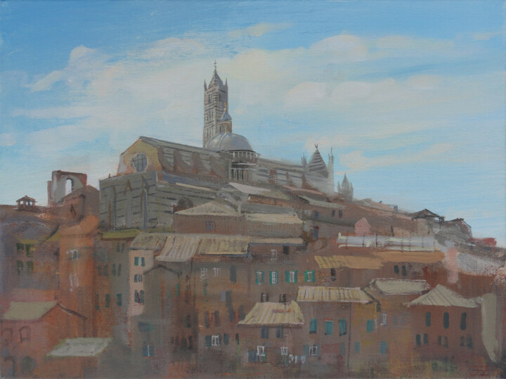 Painting titled "Siena" by Janis Zingitis, Original Artwork, Acrylic