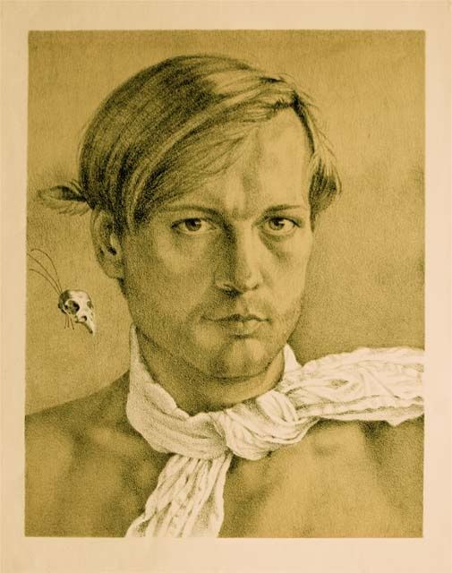 「Man met halsdoek」というタイトルの絵画 Jan Muësによって, オリジナルのアートワーク, オイル