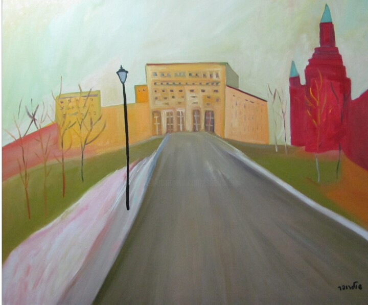 Pittura intitolato "Moscow" da Janna Shulrufer, Opera d'arte originale, Olio