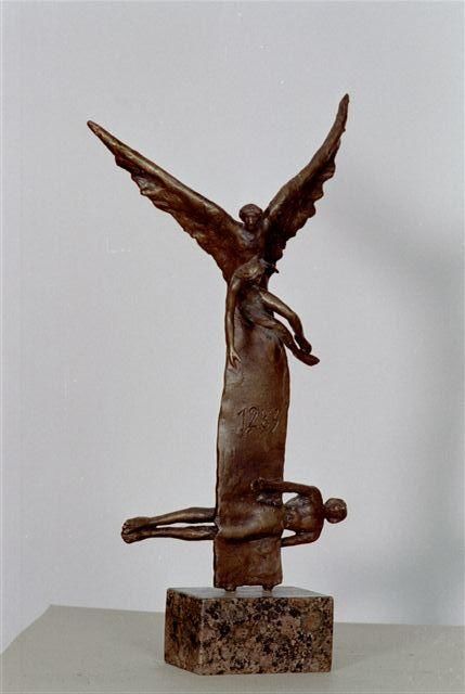 Sculpture titled "ein Traum von Beatr…" by Janusz Jedrzejowski, Original Artwork, Metals