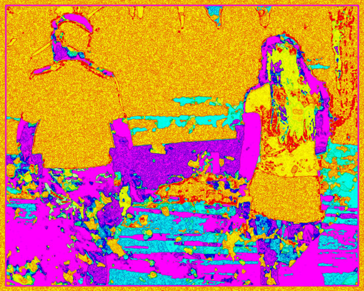 Digital Arts titled "boys and girls 2" by Janos Gardonyi, Original Art, Digital Painting