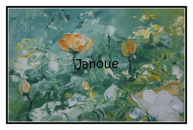 Peinture intitulée "mes fleurs" par Janoue, Œuvre d'art originale