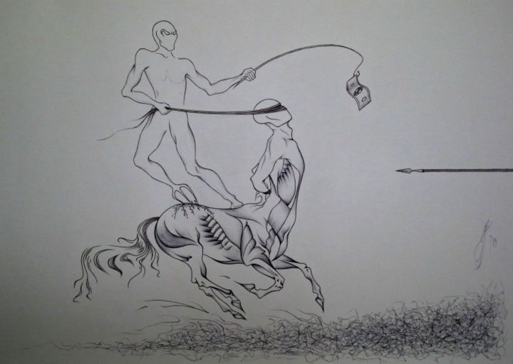 Drawing titled "Hammer" by Joanita Janson, Original Artwork, Other