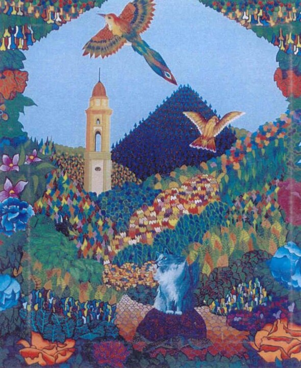 Peinture intitulée "L'envol du Bodoupek" par Janusz Malik, Œuvre d'art originale