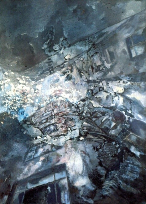 Pintura intitulada "sky-1.jpg" por Janusz Mulak, Obras de arte originais