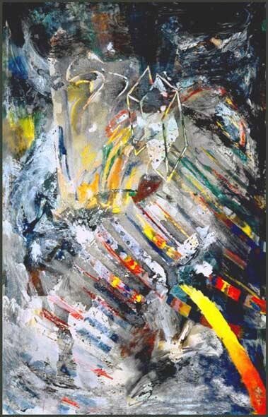 Painting titled "A9 - abstract" by Janusz Mulak, Original Artwork