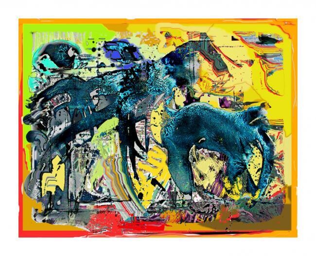 Arts numériques intitulée "small elephant" par Janusz Mulak, Œuvre d'art originale