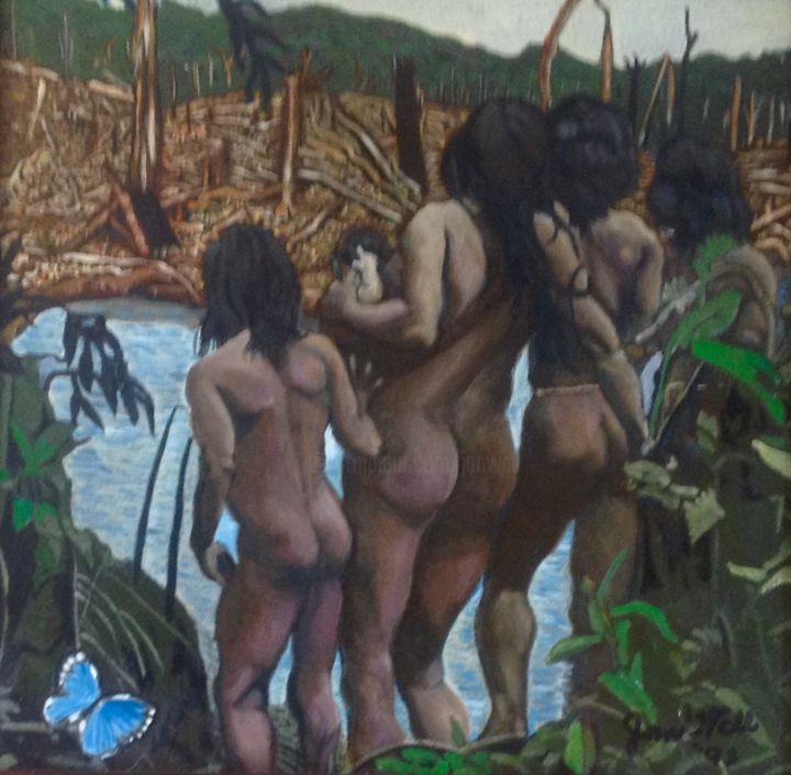 Schilderij getiteld "Brazil" door Jan Wall, Origineel Kunstwerk, Digitale afdruk