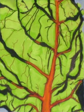 Painting titled "Chard" by Jan Wall, Original Artwork, Oil