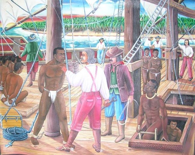 Peinture intitulée "Traitre Négrière" par Joa.Kim, Œuvre d'art originale,