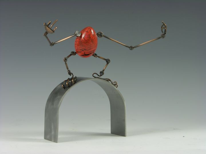 Skulptur mit dem Titel "Eggtion Figures - I…" von Tomoaki Orikasa, Original-Kunstwerk, Kunststoff
