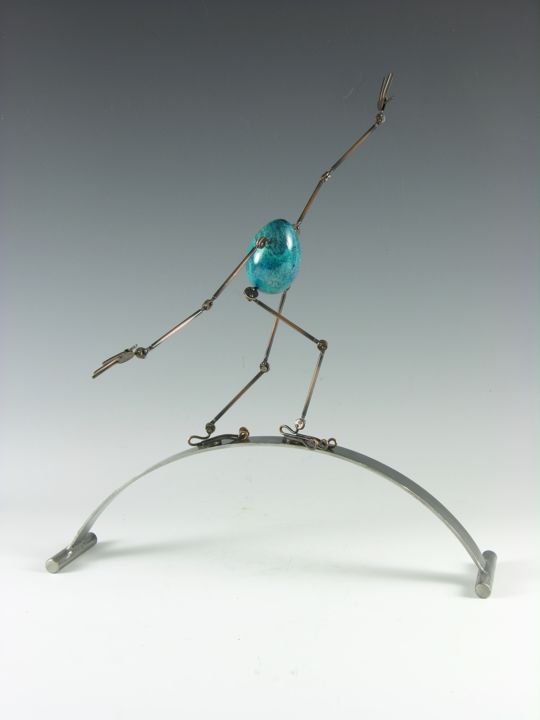 Skulptur mit dem Titel "Eggtion Figures - B…" von Tomoaki Orikasa, Original-Kunstwerk, Giesserei