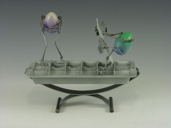 Sculpture titled "Hell In The Kitchen…" by Tomoaki Orikasa, Original Art, Plastic