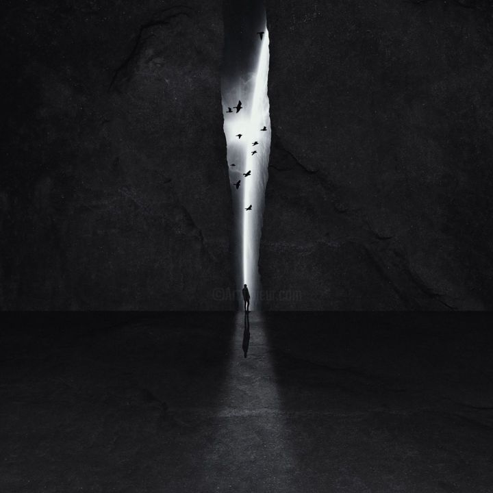 Arte digital titulada "LAST LIGHT I" por Jaqueline Vanek, Obra de arte original, Foto-montaje