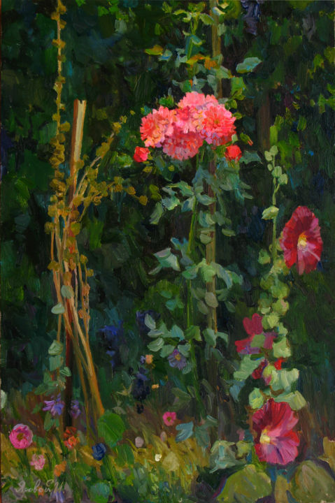 Peinture intitulée "Rose.jpg" par Illia Yarovyi, Œuvre d'art originale, Huile